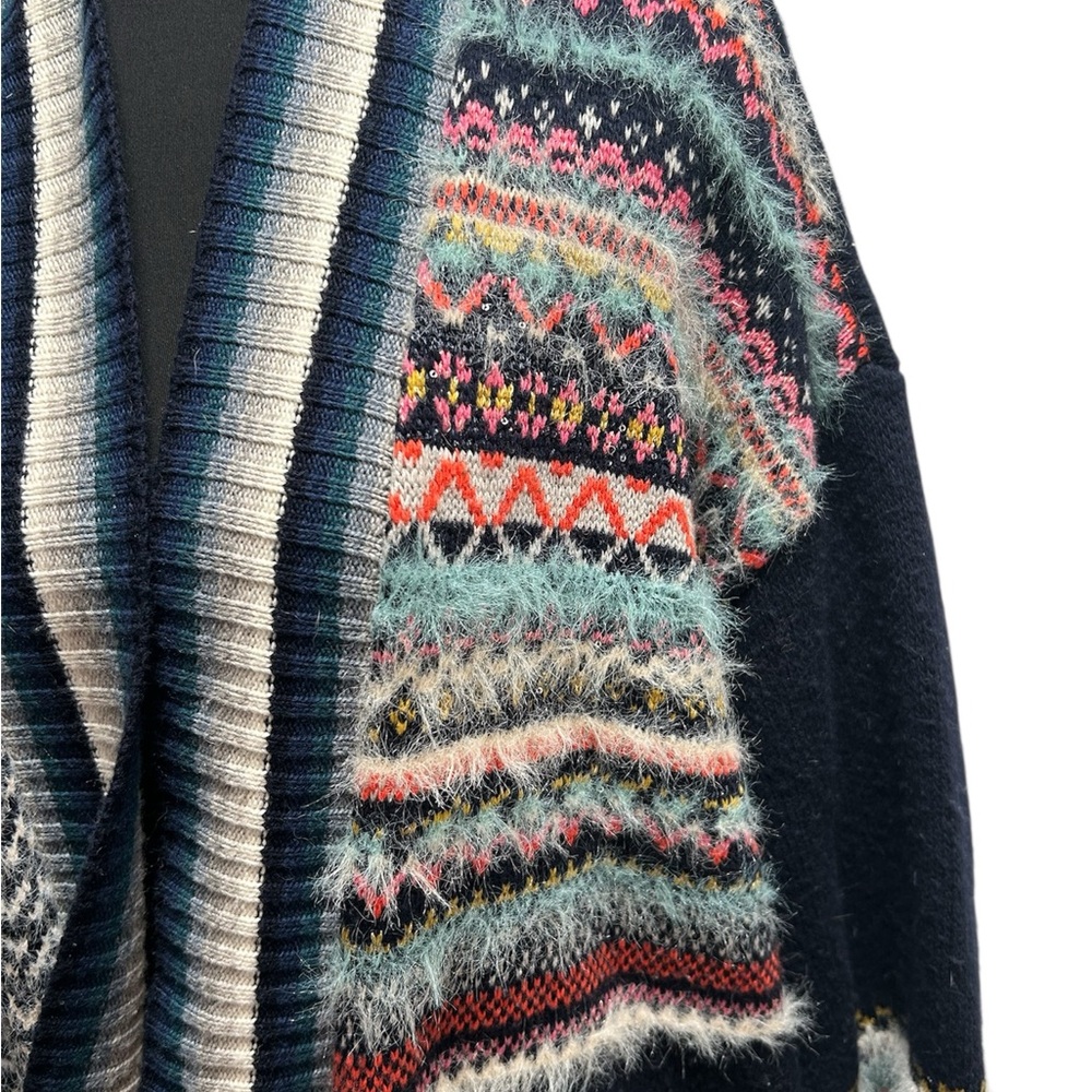 Anthropologie Sleeping on Snow Mixed Knit Kimono - Picture 2 of 4